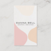 モダン抽象芸術シンプルピンクベージュ名刺 名刺 (正面)