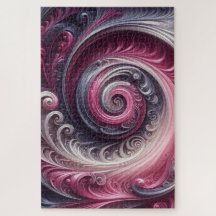 モダン抽象芸術シンプル渦巻きピンクと紫