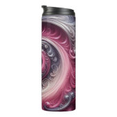 モダン抽象芸術シンプル渦巻きピンクと紫 タンブラー (回転右)
