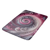 モダン抽象芸術シンプル渦巻きピンクと紫 バスマット (アングル)
