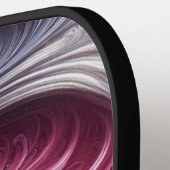 モダン抽象芸術シンプル渦巻きピンクと紫 ピックルボールラケット (左詳細)