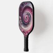 モダン抽象芸術シンプル渦巻きピンクと紫 ピックルボールラケット (左)