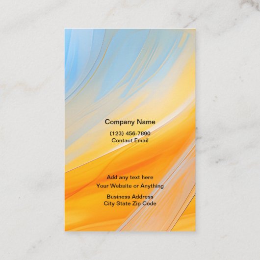 モダン抽象芸術ジュエリー表示カード 名刺 (裏面)