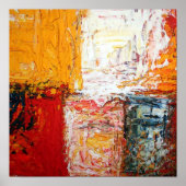 モダン抽象芸術スクウェアプリント抽象芸術アートポスター ポスター (正面)