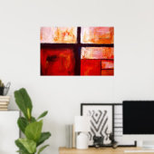 モダン抽象芸術スクウェアプリント抽象芸術アートポスター ポスター (ホームオフィス)