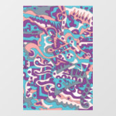 モダン抽象芸術スケッチ ウィンドウサイン (シート)