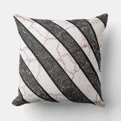 モダン抽象芸術ストライプ白大理石 クッション (正面)