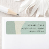 モダン抽象芸術ソフトアクア青アドレ芸術的ス ラベル (インサイチュ)