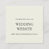 モダン抽象芸術ソフトアクア青結婚のウェブサイト スクエア名刺 (裏面)