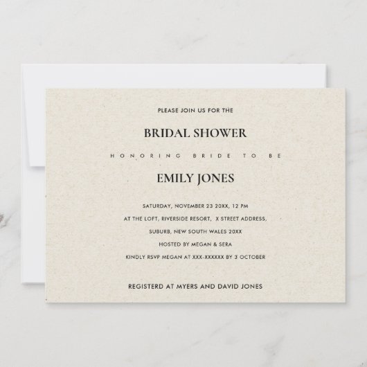 モダン抽象芸術ソフト赤面ブライダルシャワー招待状 サンキューカード (裏面)