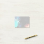 モダン抽象芸術ターコイズオレンジと黒の色 ポストイット (デスク上)