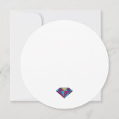 モダン抽象芸術ダイヤモンドの宝石の結婚トーン 招待状 (裏面)