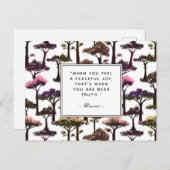 モダン抽象芸術ツリーアインスパイアートピース引用文 ポストカード (正面/裏面)