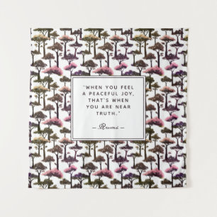 モダン抽象芸術ツリーアートルミ感動的引用文 タペストリー