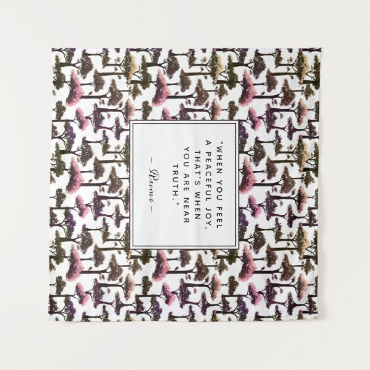 モダン抽象芸術ツリーア感動的ールミ引用文 タペストリー (正面(横))