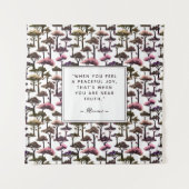 モダン抽象芸術ツリーア感動的ールミ引用文 タペストリー (正面)