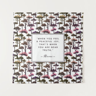 モダン抽象芸術ツリーア感動的ールミ引用文 タペストリー