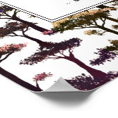 モダン抽象芸術ツリーア感動的ールミ引用文 ポスター (角)