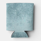 モダン抽象芸術ティール（緑がかった色）グリッター赤面トーン大理石 缶クーラー (正面)