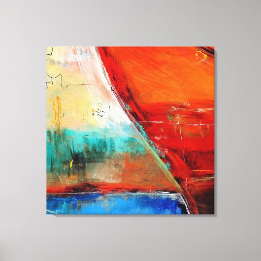 モダン抽象芸術テクスチャパターン キャンバスプリント (正面)