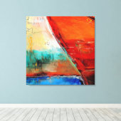 モダン抽象芸術テクスチャパターン キャンバスプリント (インサイチュ (ウッドフロア))