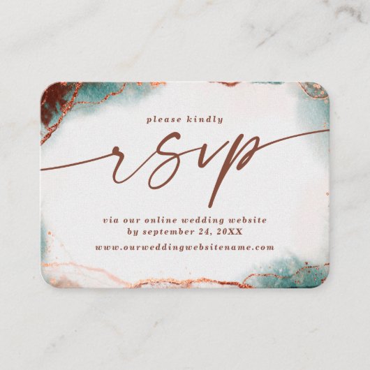 モダン抽象芸術テラ結婚コッタのウェブサイト エンクロージャーカード (正面)