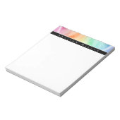 モダン抽象芸術デザイナの水色パーソナライズされた ノートパッド (回転)