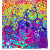 モダン抽象芸術デジタル流体アート シャワーカーテン (正面)