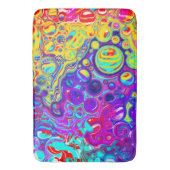 モダン抽象芸術デジタル流体アート バスマット (正面縦)