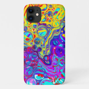 モダン抽象芸術デジタル流体 iPhone 11 ケース