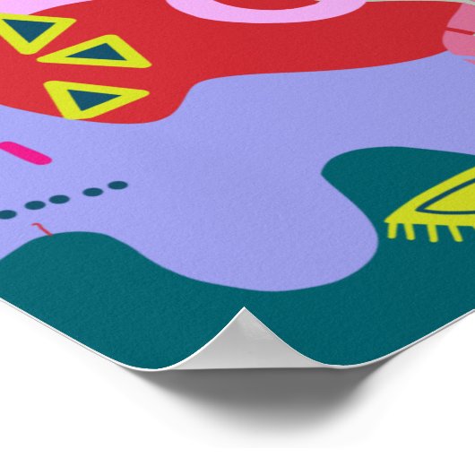 モダン抽象芸術トレンディーカラフルプリント芸術的 ポスター (角)