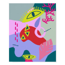 モダン抽象芸術トレンディーカラフルプリント芸術的