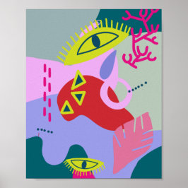 モダン抽象芸術トレンディーカラフルプリント芸術的 ポスター