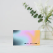 モダン抽象芸術トレンディーグラデーション勾配 名刺 (スタンド正面)