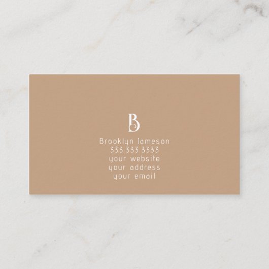 モダン抽象芸術トレンディー中立 名刺 (裏面)