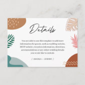 モダン抽象芸術トロピ離れカル結婚詳細 エンクロージャーカード