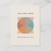 モダン抽象芸術トーンQRコー自然ドソーシャルメディア 名刺 (正面)