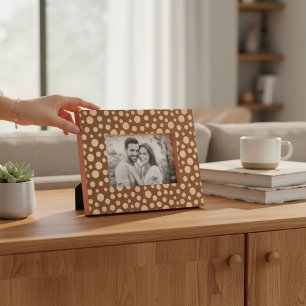 モダン抽象芸術ドットパターン レーザー彫刻フレーム