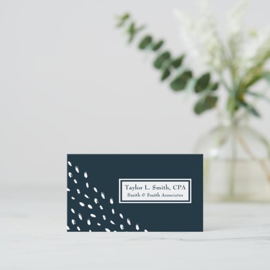 モダン抽象芸術ドット幾何学的パターン 名刺 (スタンド正面)