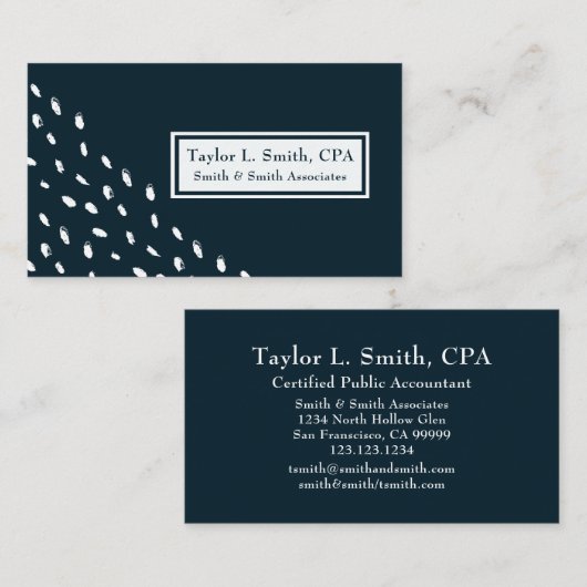 モダン抽象芸術ドット幾何学的パターン 名刺 (正面/裏面)