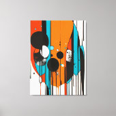 モダン抽象芸術ドリップアート キャンバスプリント (正面)