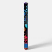 モダン抽象芸術ネオン色の渦巻き Case-Mate iPhoneケース (裏面 / 左)