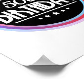 モダン抽象芸術ハッピー50誕生日 ポスター (角)