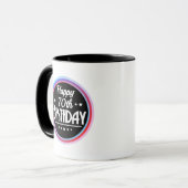 モダン抽象芸術ハッピー70誕生日 マグカップ (正面左)