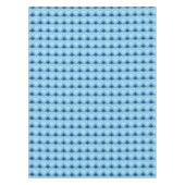 モダン抽象芸術ハート – スカイブルーとコバルト テーブルクロス (正面)