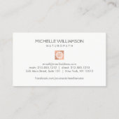 モダン抽象芸術バラ金ゴールドフローラロゴウェルネス 名刺 (裏面)