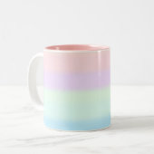 モダン抽象芸術パステル数々のカラー勾配 ツートーンマグカップ (正面左)