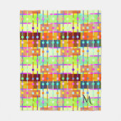 モダン抽象芸術パタカラフルーンフリースブランケット フリースブランケット (正面)