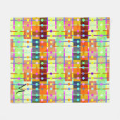 モダン抽象芸術パタカラフルーンフリースブランケット フリースブランケット (正面(横))