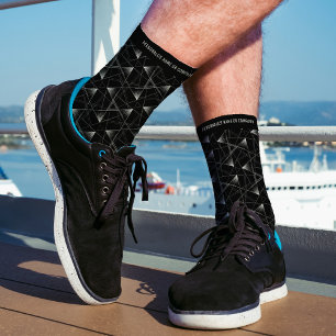 モダン抽象芸術パターンデザイン白黒カスタム ソックス